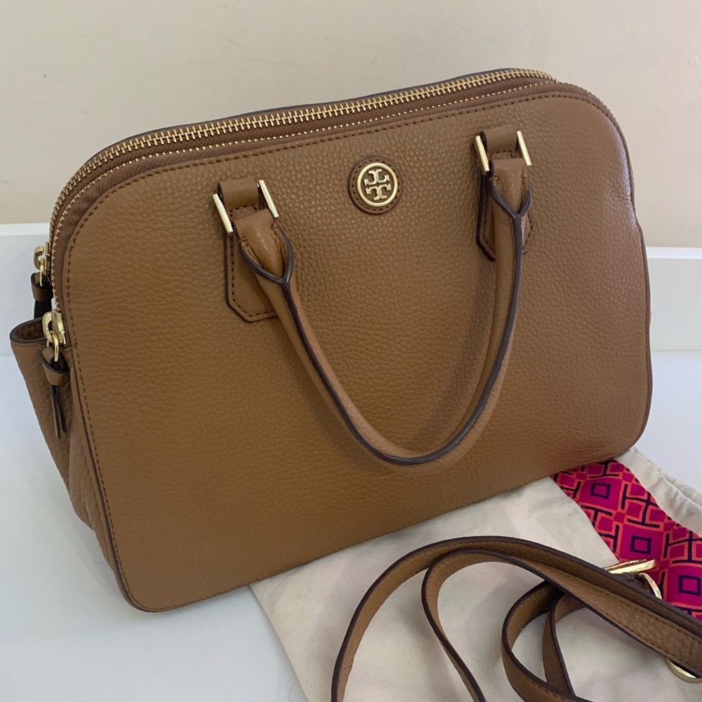 Tory Burch Robinson Satchel  Leather Shoulder Bag